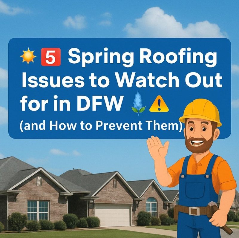 5 Spring Roofing Issues to Watch Out for in DFW