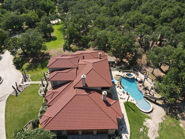 Burleson, TX — Capri Clay Decra Stone Coated Steel roof